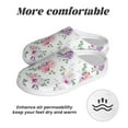 thumbnail image 6 of Daiia Rose Flower B Print Women’s Fuzzy Slippers Memory Foam Lightweight House Shoes Cozy Loafer Flannel House Shoes-40/41, 6 of 7
