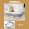 thumbnail image 4 of Yeacher Dish Drying Rack Collapsible Folding Dish Rack for Easy Storage Water Drainer Sectional Cutlery, 4 of 8