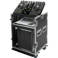 thumbnail image 2 of 2 Tiers 10U PA DJ Rack with Wheels, Portable for Studios, Home Theatres, KTVs, Support to 661.39lbs, 25.3 * 21.5 * 23.9in, Black, 2 of 8