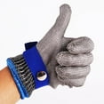 thumbnail image 4 of Guante Guantes de malla metálica Manopla de seguridad a prueba de puñaladas Reparación de alambre Suministros de protección para las manos, 25,5 cm Advancent  JJ14600-02B, 4 of 7