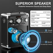 JYX Karaoke Machine Set, 3 Wireless Karaoke Microphones Bluetooth Karaoke Speaker System, JYX-S8-T