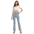 thumbnail image 5 of Women’s Ribbed Short Sleeve Cropped Top, White, SM, 5 of 5