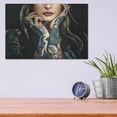 thumbnail image 4 of Luxe Metal Art 'Tattooed Temptress' by Ashley Aldridge Metal Wall Art, 16"x12", 4 of 7