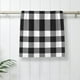 thumbnail image 5 of Fotbe White And Black Plaid Toalla Premium con Patrón, Toalla de Microfibra de Secado Rápido, Ligera y Altamente Absorbente (27.5x16in), Ideal para Uso Diario, 5 of 6