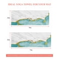 thumbnail image 6 of Turquoise Gold Marble Yoga Towel for Hot Yoga Non Slip, Modern Abstract Marble Crack Texture Yoga Mat Towel Absorbent Yoga Sweat Towels Microfiber Hot Yoga Blanket for Bikram Pilates 26"x74", 6 of 7