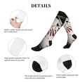 thumbnail image 5 of Lsque Baseball Breaking Glass Pattern Sport Compression Socks for Men & Women 15-20 mmHg Knee High Nurse Pregnant Running Medical and Travel Athletic, 5 of 6