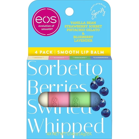 eos Limited Edition Lip Balm Variety Pack - Gelato Shop - 0.56oz/4pk