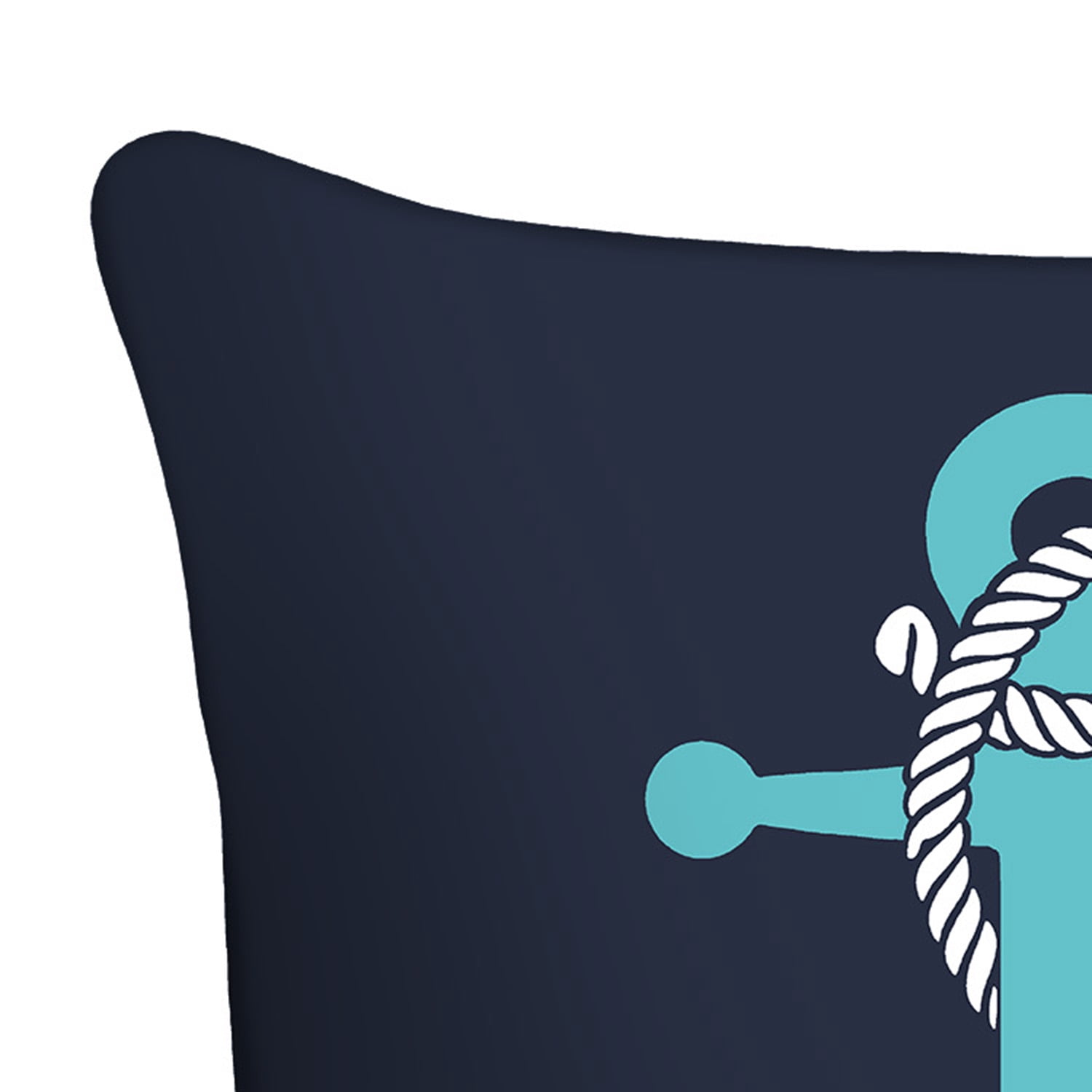 Mainstays 16 in x 16 in Anchor Decorative Outdoor Throw Pillow, Blue