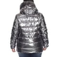 thumbnail image 3 of White Mark Women's Plus Size Metallic Hooded Puffer Coat, 3 of 6
