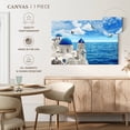 thumbnail image 5 of Elephant Stock Santorini Island Wall Art - Horizontal Canvas Wall Art - Living Room Wall Decor - Beach Canvas - Blue And White Decor - 51" x 34", 5 of 8