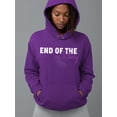 thumbnail image 2 of End Of The Story Quote Hoodie Women -Image by Shutterstock, Female x-Large, 2 of 4