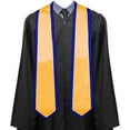 thumbnail image 2 of Firefly Hope 10 Pack 72" Plain Graduation Honor Stole, Unisex Adult-Fit Adjustable Sash, Reusable Commencement Ceremony Accessory, White + Royal Trim, 2 of 3