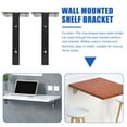 thumbnail image 2 of ORDDIART 1Set Modern Floating Shelf Bracket Black Wall Mounted Shelf Support Durable Iron and Plastic, 2 of 4