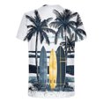 thumbnail image 4 of snilers Big and Tall T Shirts for Men Stretchy Crew Neck Casual Tops Summer Beach Hawaii Palm Graphic Print Athletic Muscle Tees Pullover, 4 of 5