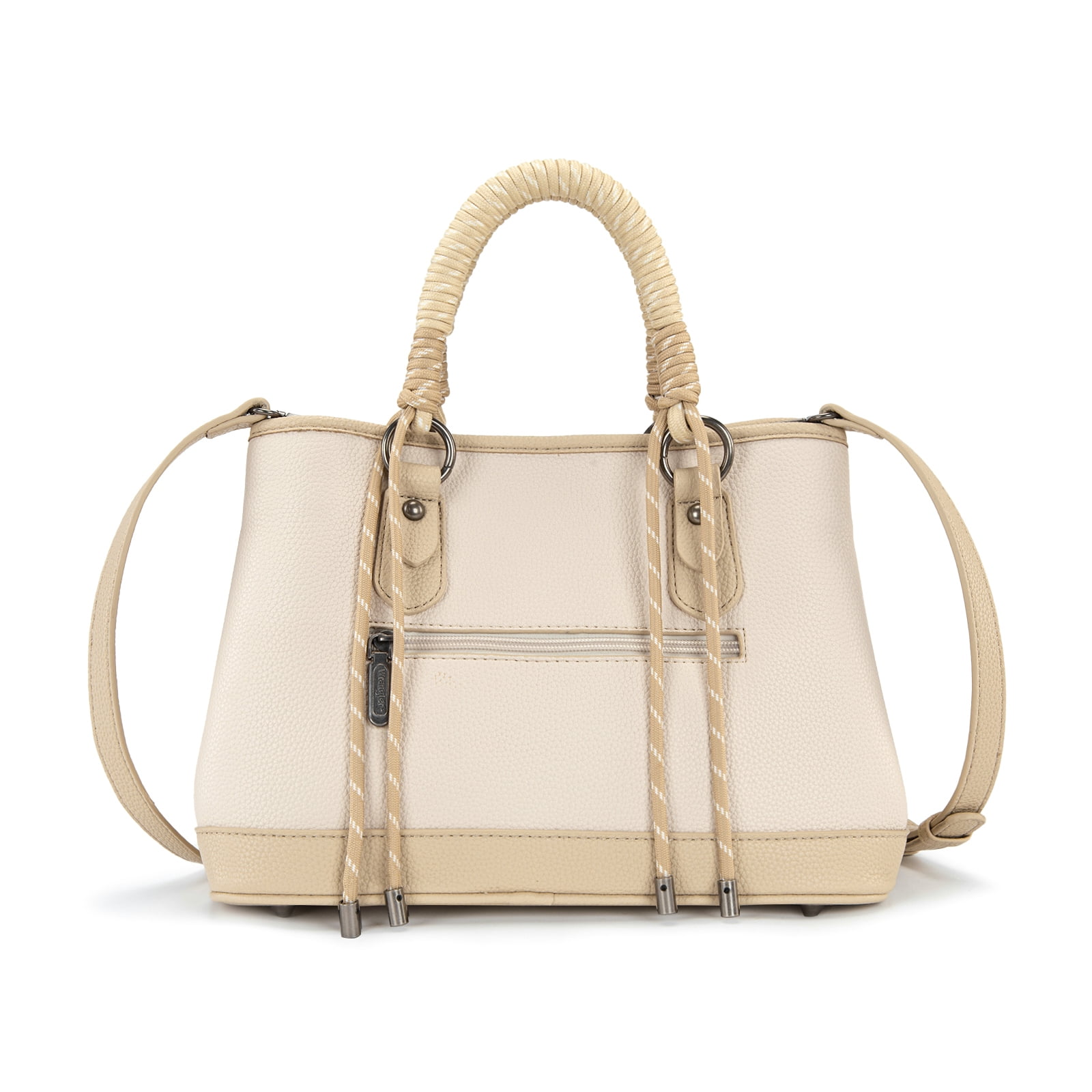 Wrangler Tote Bags for Women Medium Satchel Purse with Designer Braided Rope Top Handle