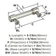 thumbnail image 6 of Amerock Faircrest 3 inch (76mm) Center-to-Center Polished Nickel Cabinet Pull, 6 of 7