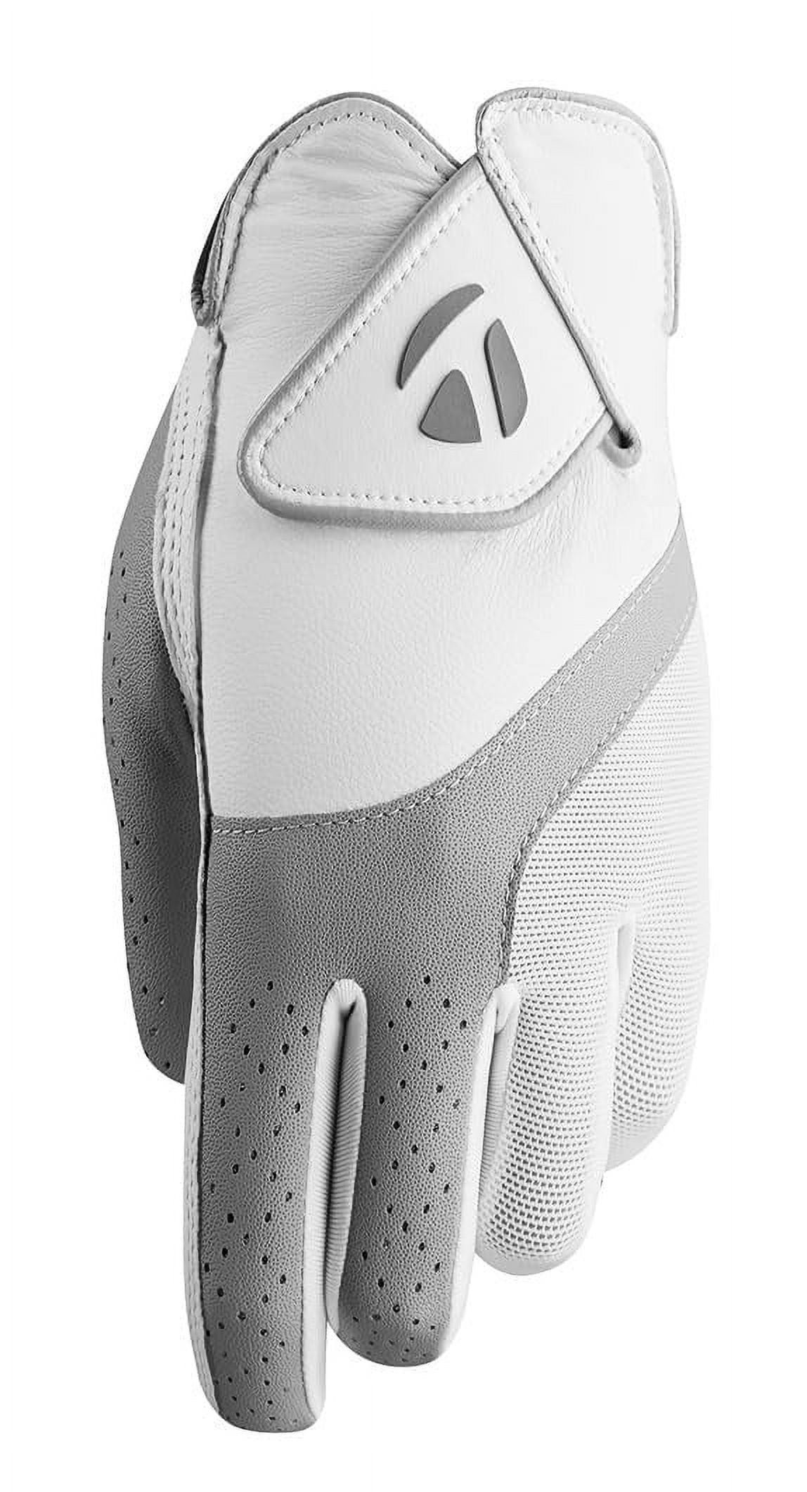 (2 pack) TaylorMade 2019 Kalea Women's Golf Glove, White/Gray, Worn on Left Hand, Small