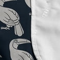 thumbnail image 4 of Toucan Microwave Oven Cover, Outline Illustration of Exotic Birds Tropical Animals Zoo Safari Print, Water Resistant Organizer with Pockets for Kitchen, 36" x 12", Night Blue and Coconut, by Ambesonne, 4 of 4