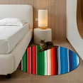 thumbnail image 2 of Round Rugs 4Ft, Mexican Serape Round Area Rug Washable Indoor Throw Carpet, Colorful Stripes Vertical Lines Abstract Soft Non Slip Circle Rug for Kitchen Nursery Room Home Decor Aesthetic, 2 of 8