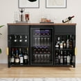 thumbnail image 5 of Coffee Bar Cabinet with Fridge Space, Mini Fridge Cabinet，Buffet Sideboard，53.2"L, 5 of 9