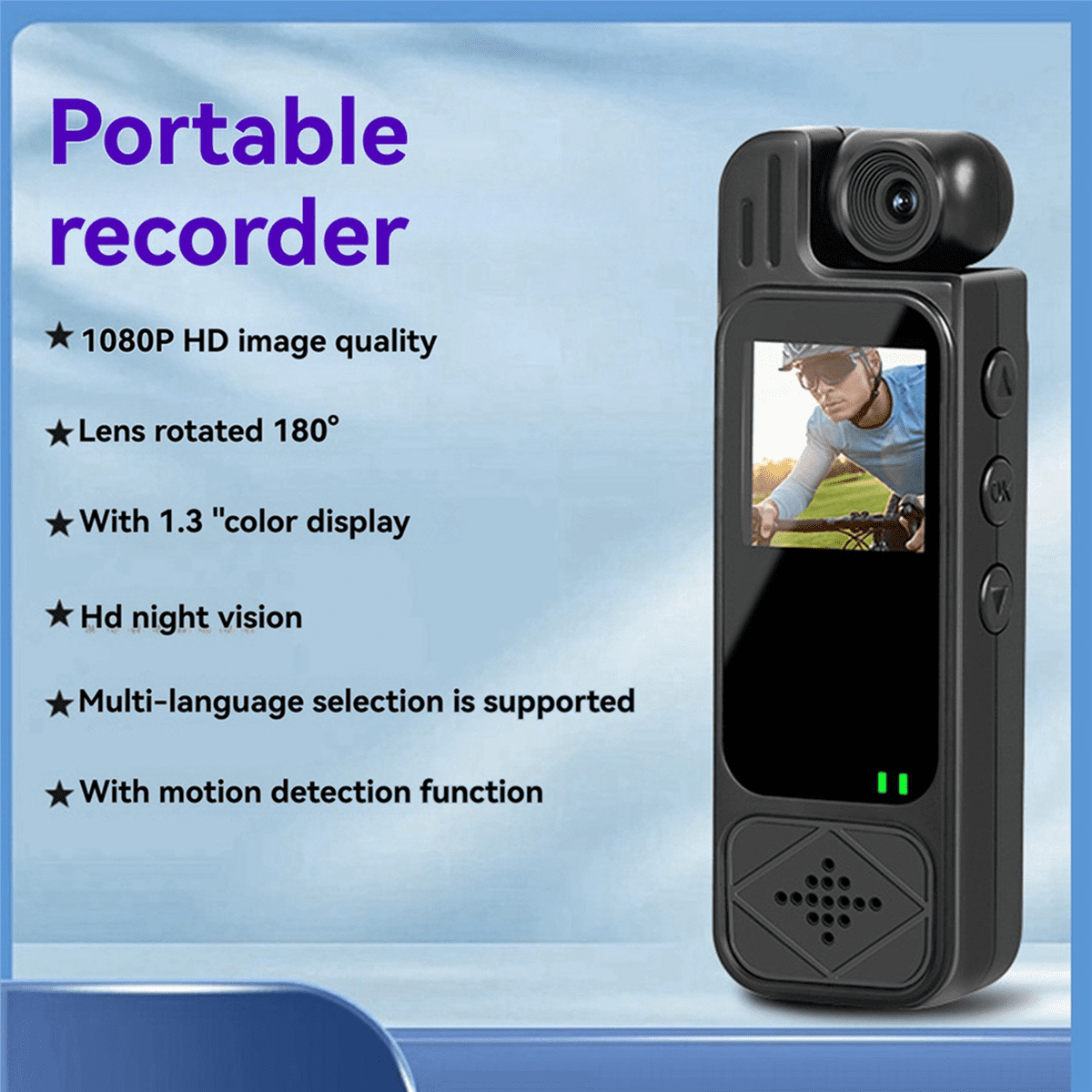 2X 1080P HD Mini Camera Digital Video Recorder Body Camera with Infrared Night Vision Compact Sports DV Camcorder