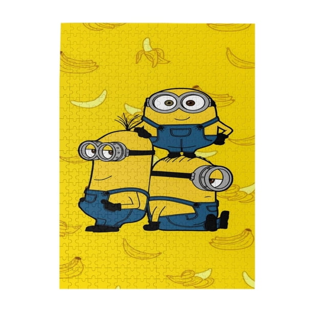 Rompecabezas de Minions de 1000 piezas de madera para la memoria, agilidad, juegos familiares, juguetes para niños, niñas y adultos, regalos desafiantes para decoración del hogar