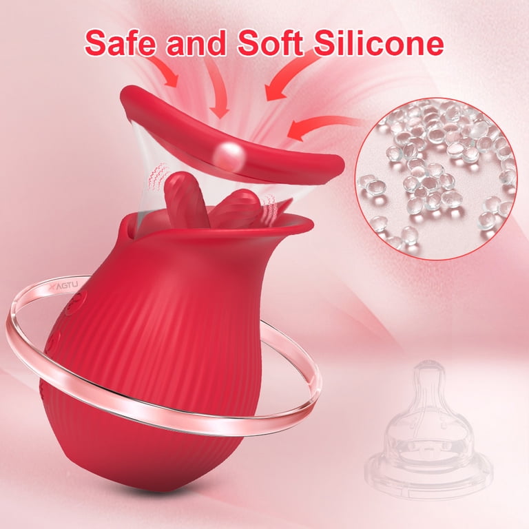 rose sucking toy XBONP Rose Vibrator for Women Clitoris Stimulator Rose Sucking Vibrator Sex  Toys Goods for Ladies Adults