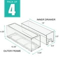 thumbnail image 3 of Sorbus Pull Out Organizer Bins, Clear Stackable Storage Drawers for Cleaning Supplies (4 Pack), 3 of 7