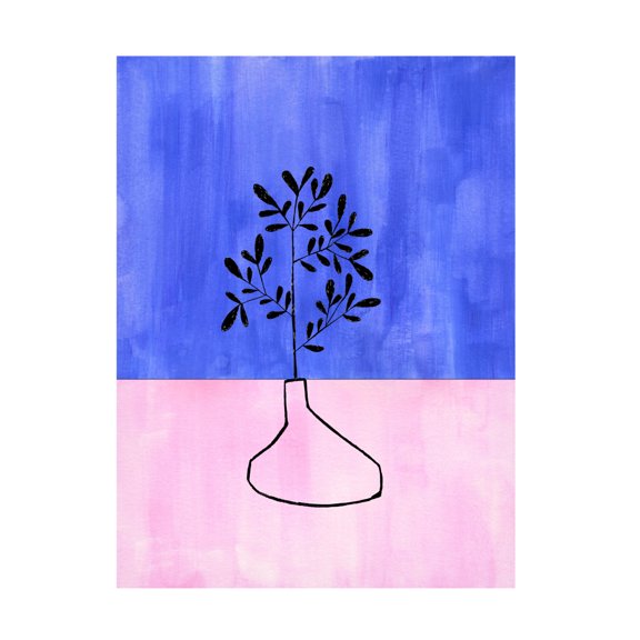 Trademark Fine Art Ejaaz Haniff Periwinkle Vase Canvas Wall Art