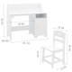 thumbnail image 2 of Yeshouse Escritorio infantil con estante superior y gabinete de almacenamiento, mesa de madera para estudio o dormitorio, 2 of 7