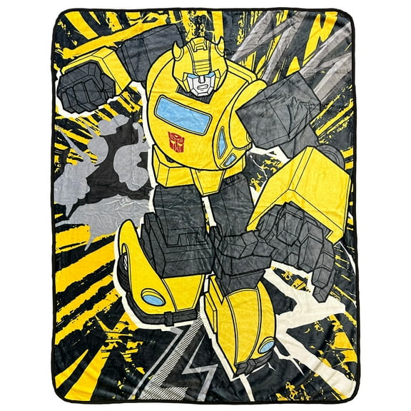 Transformers Throw Blanket Bumblebee Soft Cozy Plush Fleece Blanket 45" x 60"