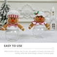 thumbnail image 3 of OULII 2Pcs Gingerbread Man Container Assorted Color Multipurpose Storage for Celebrations, 3 of 7