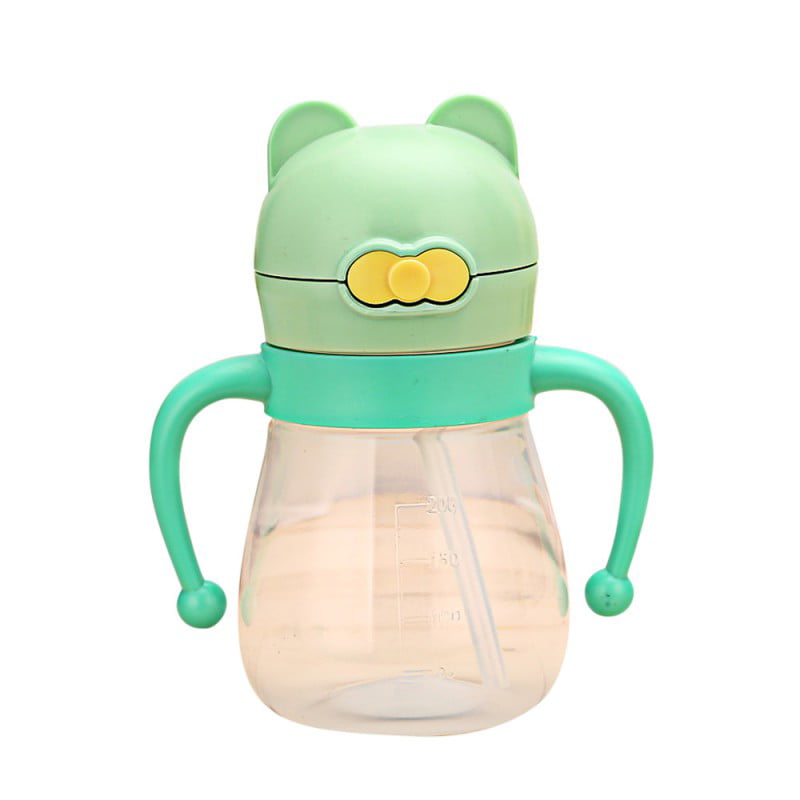 Toddler Baby Kid Feeding Drinking Water Straw Bottle Sippy Suction Cup Fashion F 