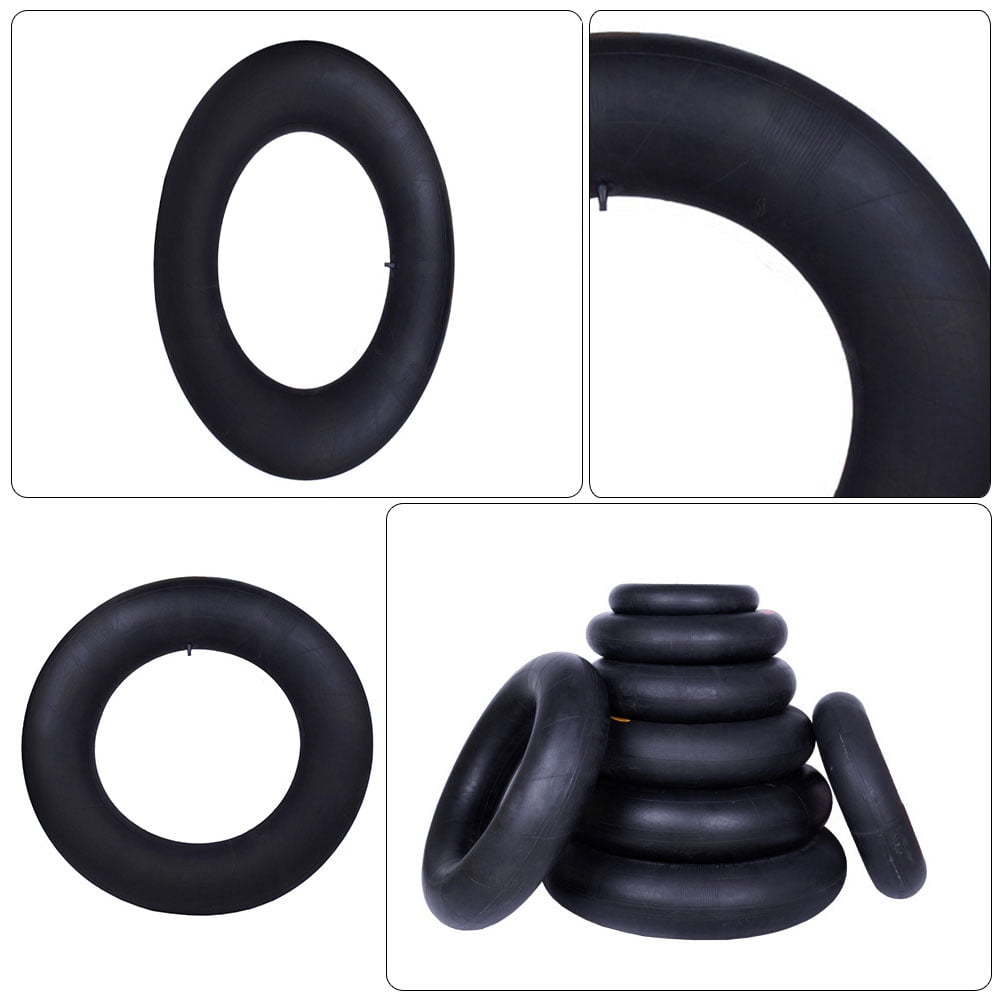 WEUVEB Black Inflatable Snow Tube with Thickened Design and Airtight Valve for Outdoor Winter Snow Sports and Skiing Fun