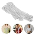 thumbnail image 3 of Bufanda con lentejuelas brillantes para corbata, chales con purpurina para corbata, chales con corbata fina, pañuelo para fiesta, noche, playa, traje de baño, fiesta, uso diario, plateado, 3 of 5