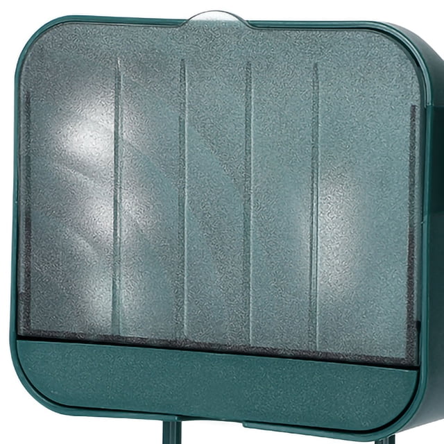 Jabonera Montada En La Pared Caja De Jabón Doble Jabonera Sin Perforaciones Montada En La Pared Duradera PP Doble Capa Diseño De Doble Gancho Caja De Almacenamiento De Jabón ANGGREK Otros