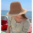 thumbnail image 4 of CoCopeaunts Floppy Straw Hat for Women Wide Brim Summer Handmade Woven Sun Hats UV Protection Breathable Beach Hat with Fringes, 4 of 8