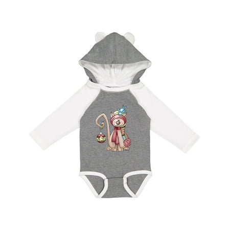 

Inktastic Christmas Kitty Cat Gift Baby Boy or Baby Girl Long Sleeve Bodysuit
