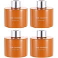 thumbnail image 1 of HARFINGTON 4pcs Empty Glass Diffuser Bottle 140ml/4.7oz Refillable Fragrance Accessories Aromatherapy Jar Container for Replacement Reed Diffuser DIY Home Bathroom Orange with Silver Tone Cap, 1 of 6