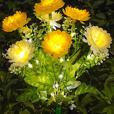 Kugisaki Solar Garden Stake Lights Outdoor Simulated Flower Lights Lawn Decor Landscape Lights for Patio Yard Pathway