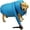 Blue L, variant on Pet Quick Dry Coat, Hands-Free Dog Drying Bag for Grooming, Absorbent Pouch for Travel & Home, Reduces Shedding