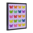 thumbnail image 2 of Stupell Industries Contemporary Colorful Butterflies on Lilac Black Floating Frame Canvas Art, 17 x 21, by LISH Creative, 2 of 8
