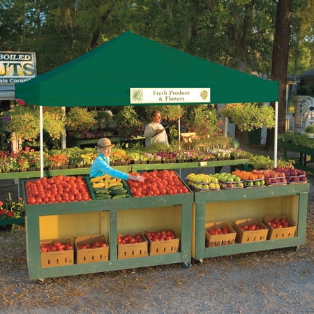 Pop-Up Canopy Straight Leg 12 x 12 ft. with Roller Bag Green