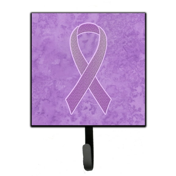 Lavender Ribbon for All Cancer Awareness Leash or Key Holder