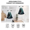 thumbnail image 4 of Sikiie Underwater Dinosaur Shark Hand Towel with Loop Hanging Towel Absorbent Tie Towels for Kitchen Tea Bar Bathroom Decor, 4 of 7