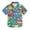 Funny Colorful Frog Face, variant on Dailycode Small Short Sleeve Button Down Shirts Happy Cute Frogs Casual Shirt 3-10 Years