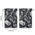 thumbnail image 4 of Vintage Kitchen Food Cooking Chef Tier Cafe Curtains for Bathroom Living RV Rod Pocket Window Drapes 36 Inch 2 Panels Set 28"x36" 2 Panels Window Treatment Tiers, 4 of 4