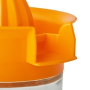 Mainstays 10 Ounce Citrus Juicer Easy Screw Top Glass and Plastic Dishwasher Safe Orange