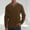 Khaki, variant on Mens Thick Sweatshirt, Mens Solid Color V Neck Slim Shirt Long Sleeve Casual Fashion Comfortable Top
