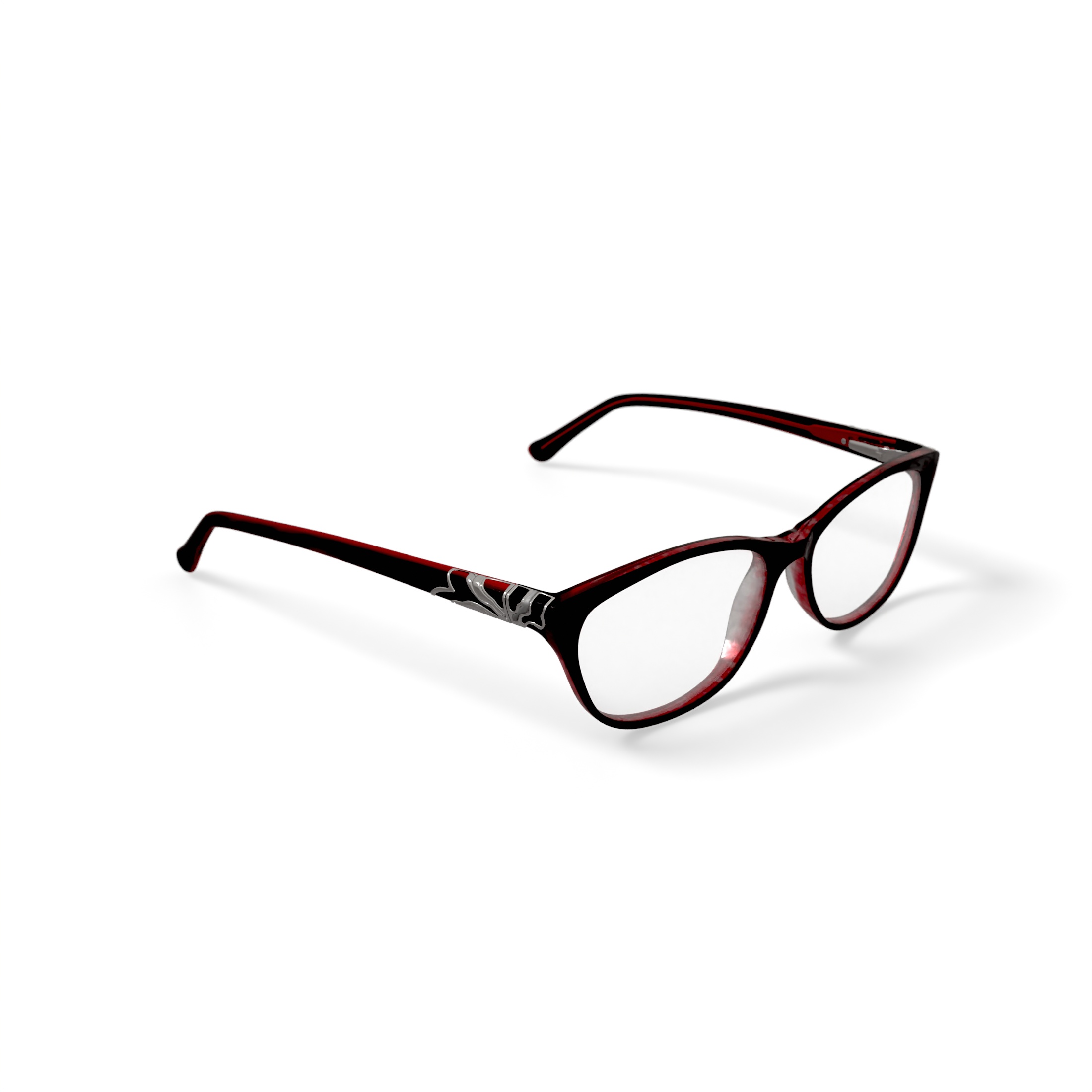 Walmart Women's FM1604 Rectangular Prescription Eyeglasses with Case, Red